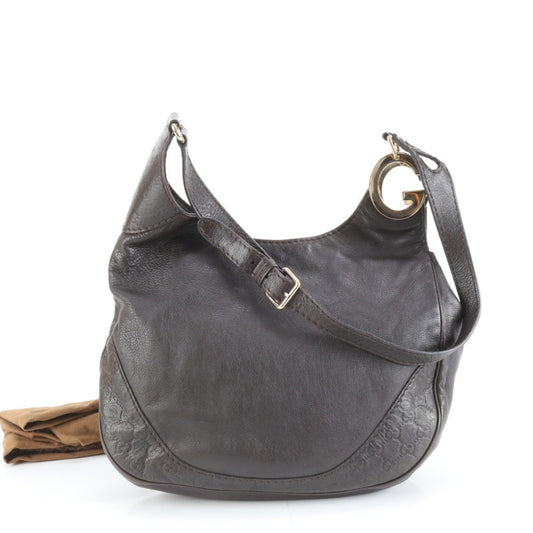 Gucci Brown Leather Shoulder Bag ( )
