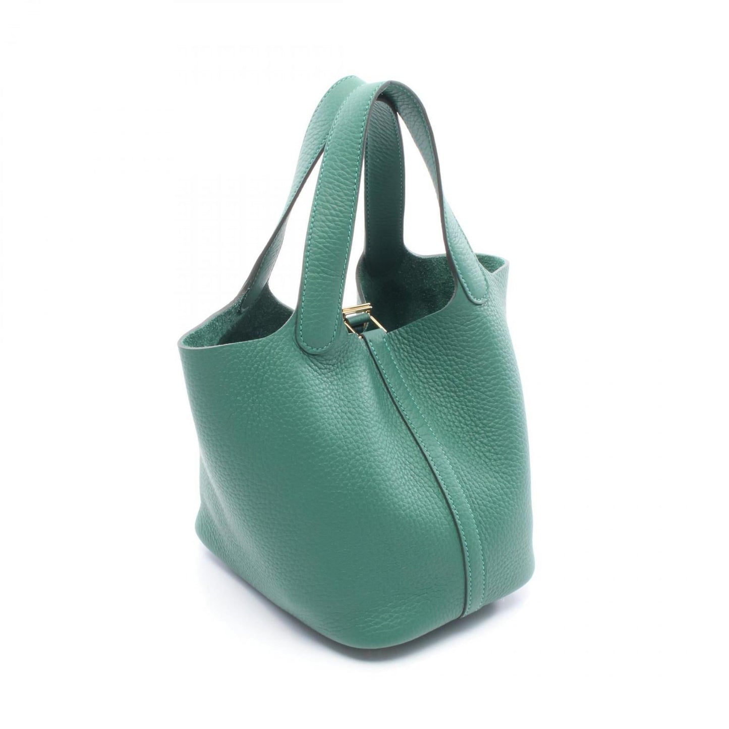 Hermes Picotin Green Taurillon Clemence Leather Leather Handbag ( )