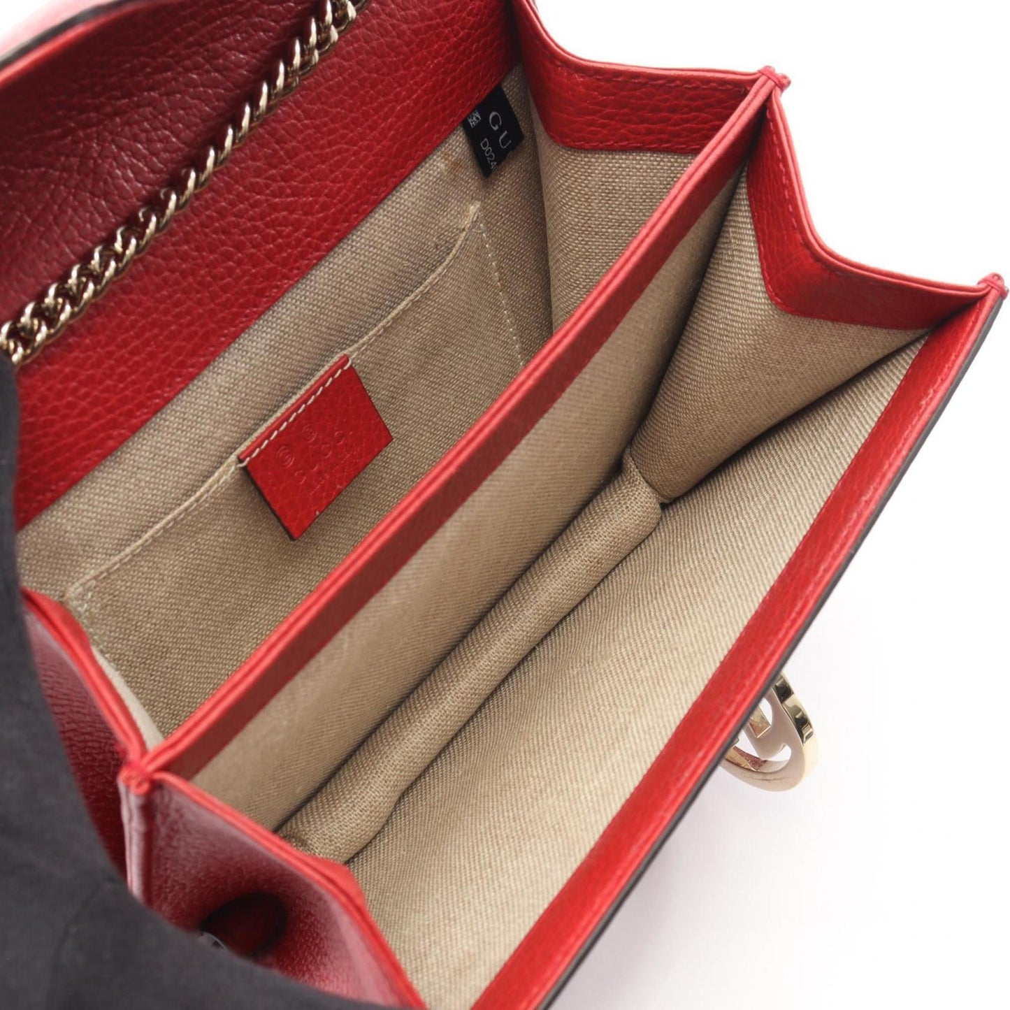 Gucci Red Color Leather Shoulder Bag ( )