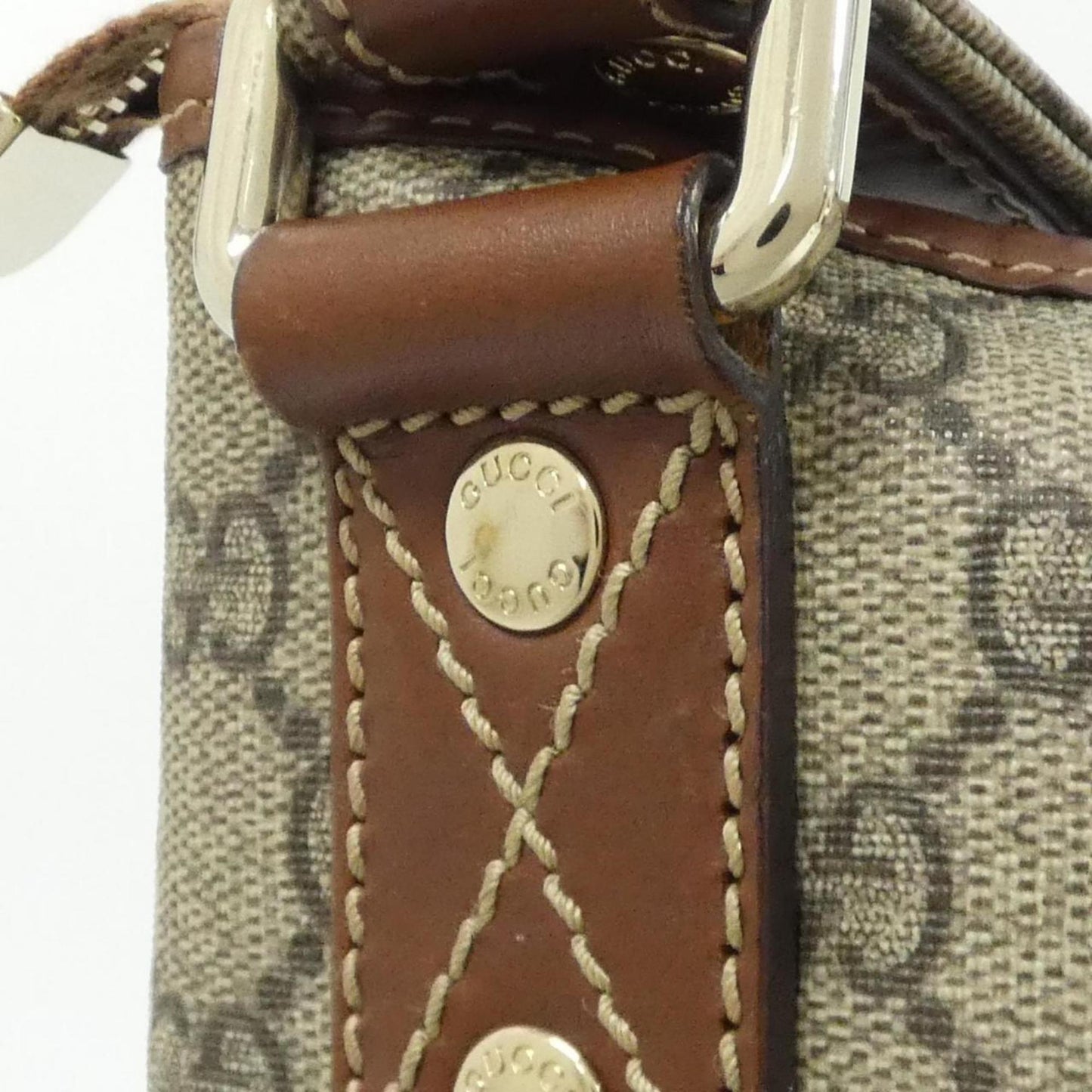 Gucci Beige Brown Gg Plus Shoulder Bag ( )