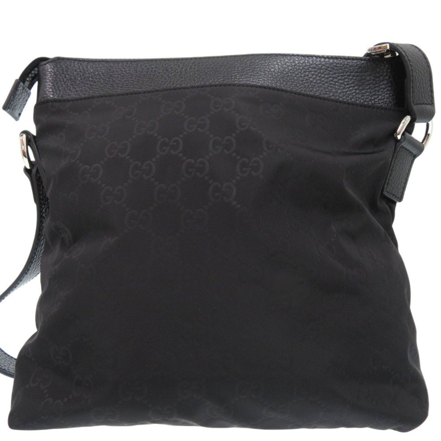 Gucci Black Leather Nylon Shoulder Bag ( )