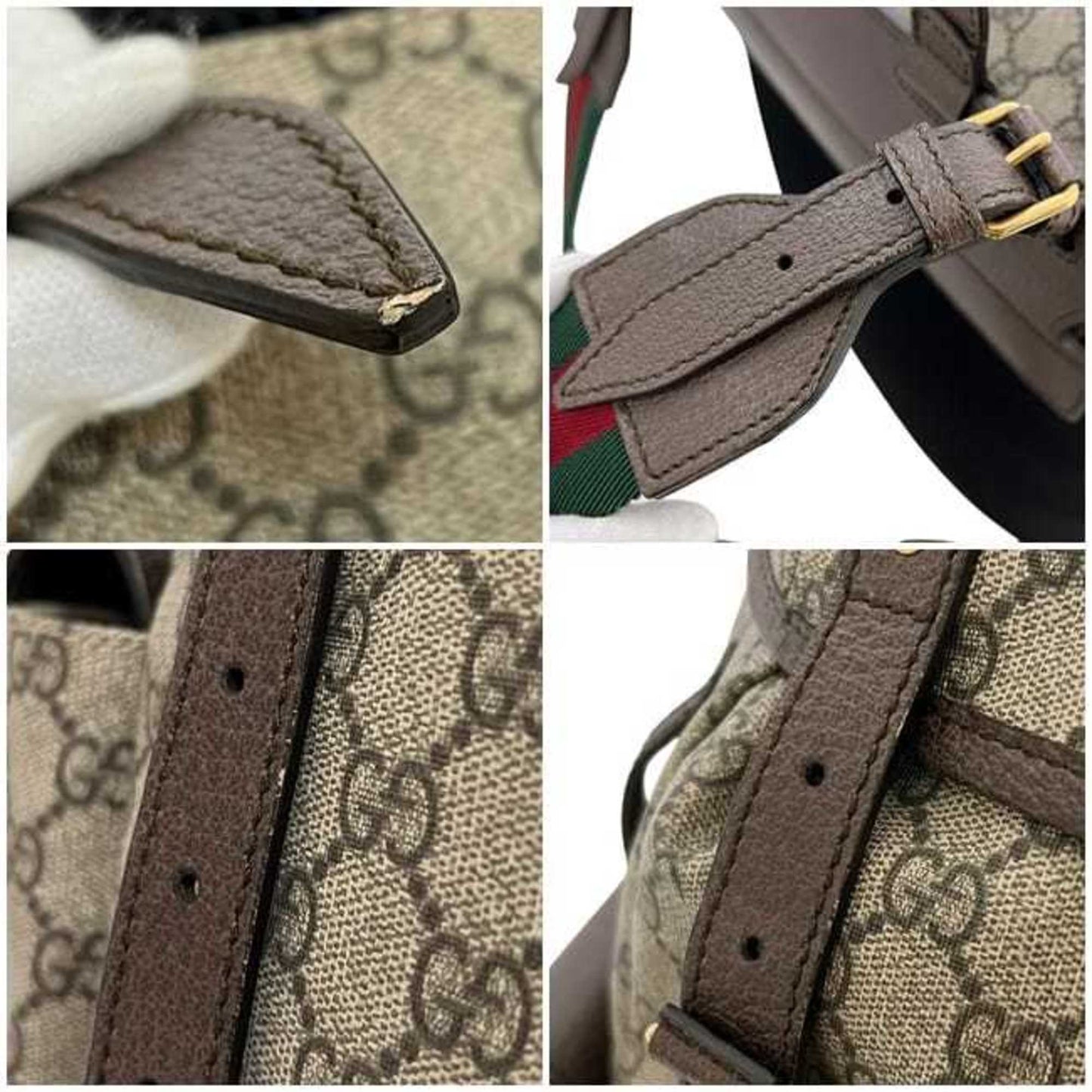 Gucci Sherry Line Beige Brown Gg Supreme Backpack ( )