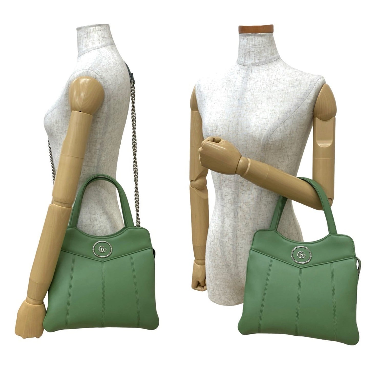 Gucci Green Leather Handbag Shoulder Bag ( )