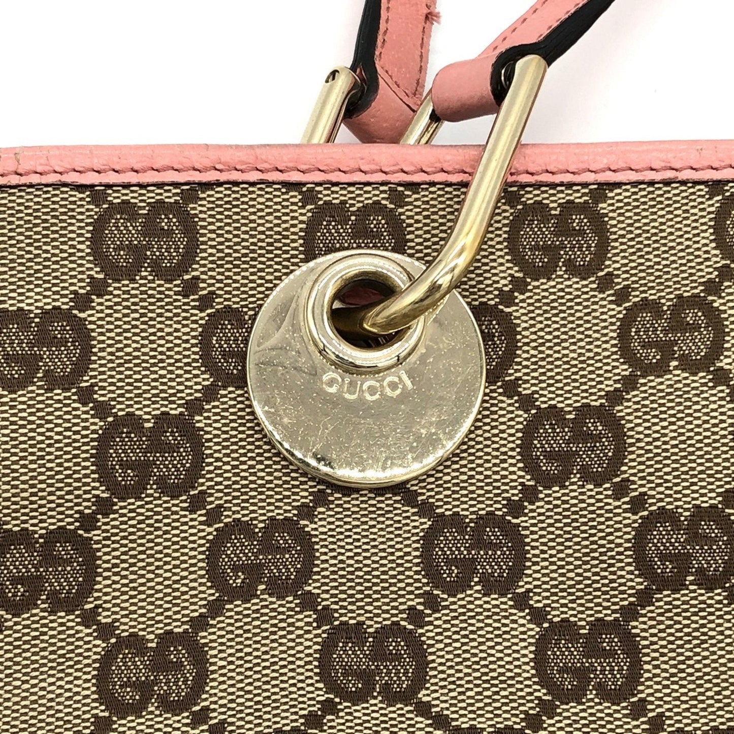Gucci Beige Gg Canvas Tote Bag ( )