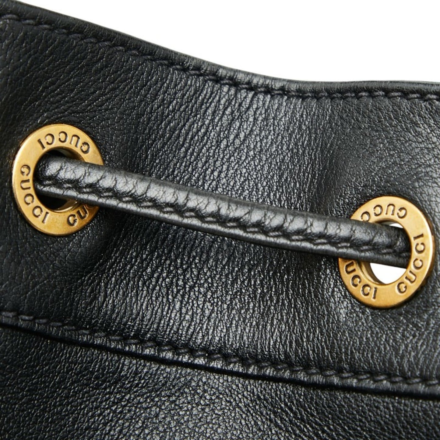 Gucci Black Leather Shoulder Bag Sling Bag ( )