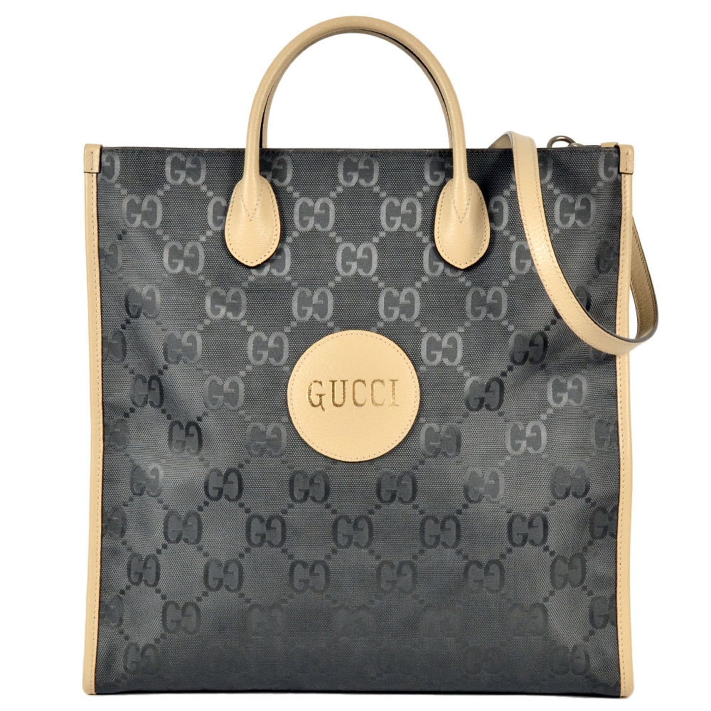 Gucci Gray Nylon Leather Tote Bag ( )