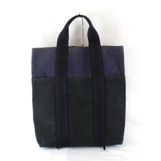 Hermes Navy Canvas Tote Bag ( )
