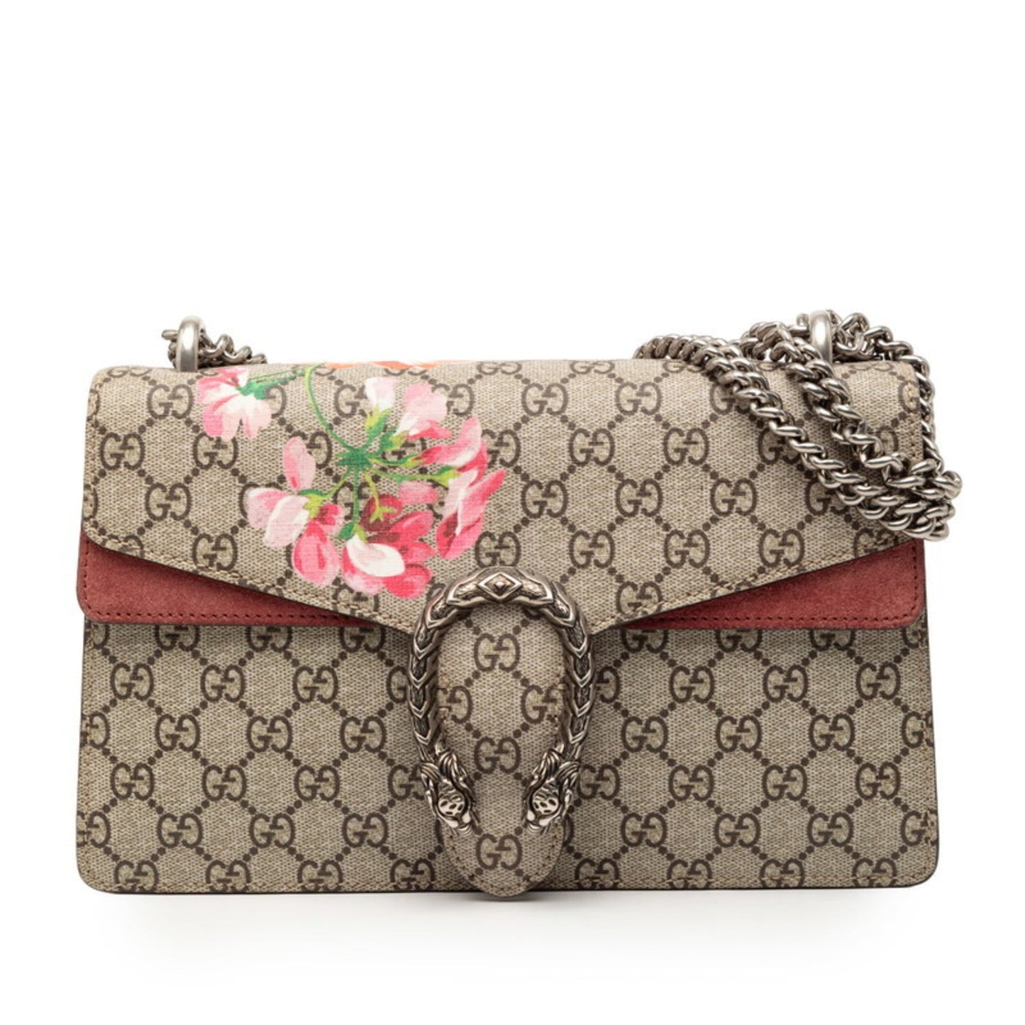 Gucci Beige Red Color Pvc Suede Shoulder Bag ( )