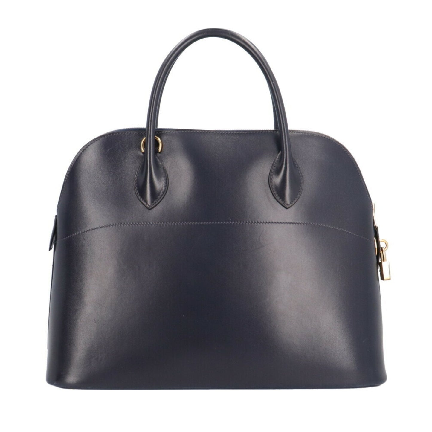Hermes Bolide Navy Box Calf Leather Shoulder Bag ( )