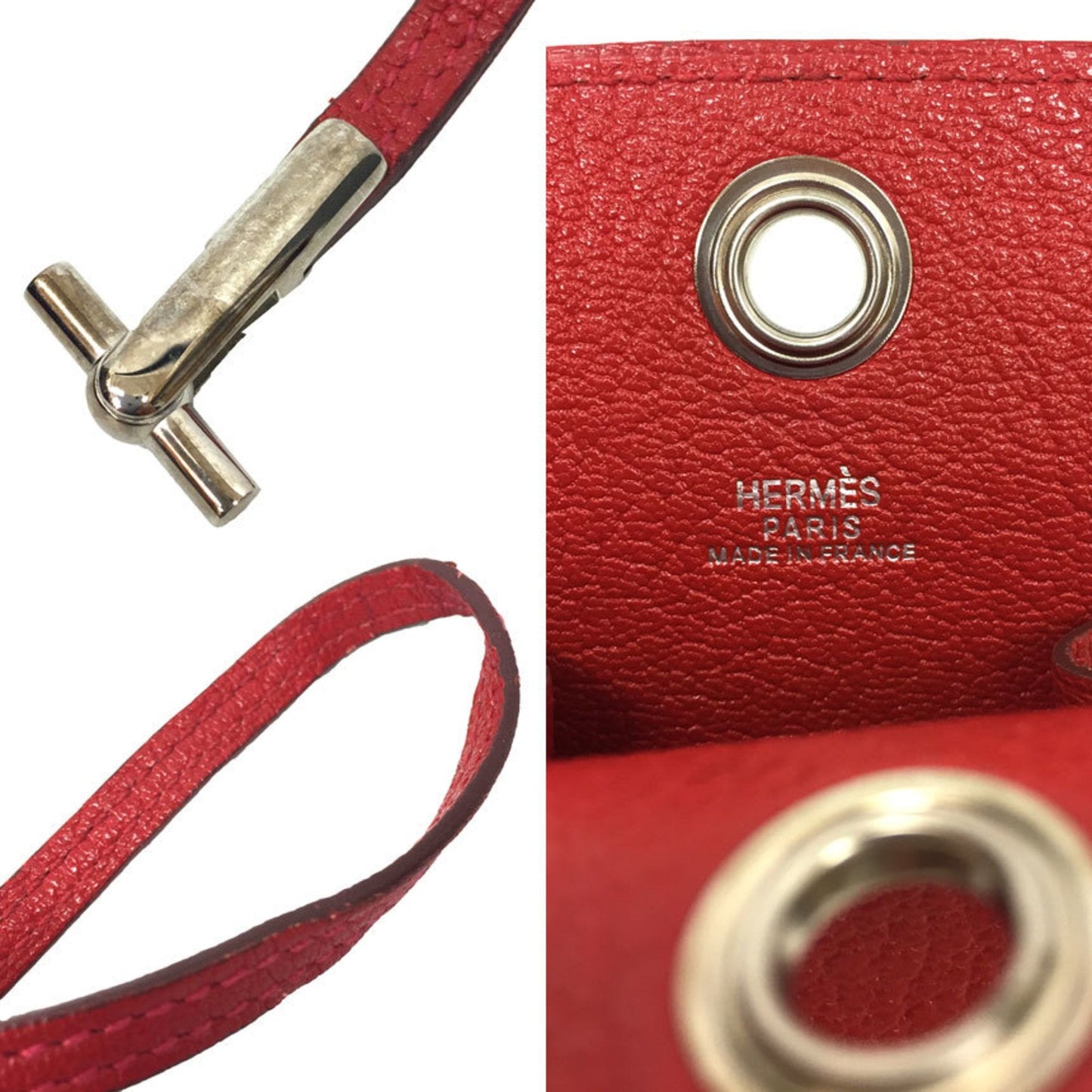 Hermes Vespa Red Color Leather Pouch ( )