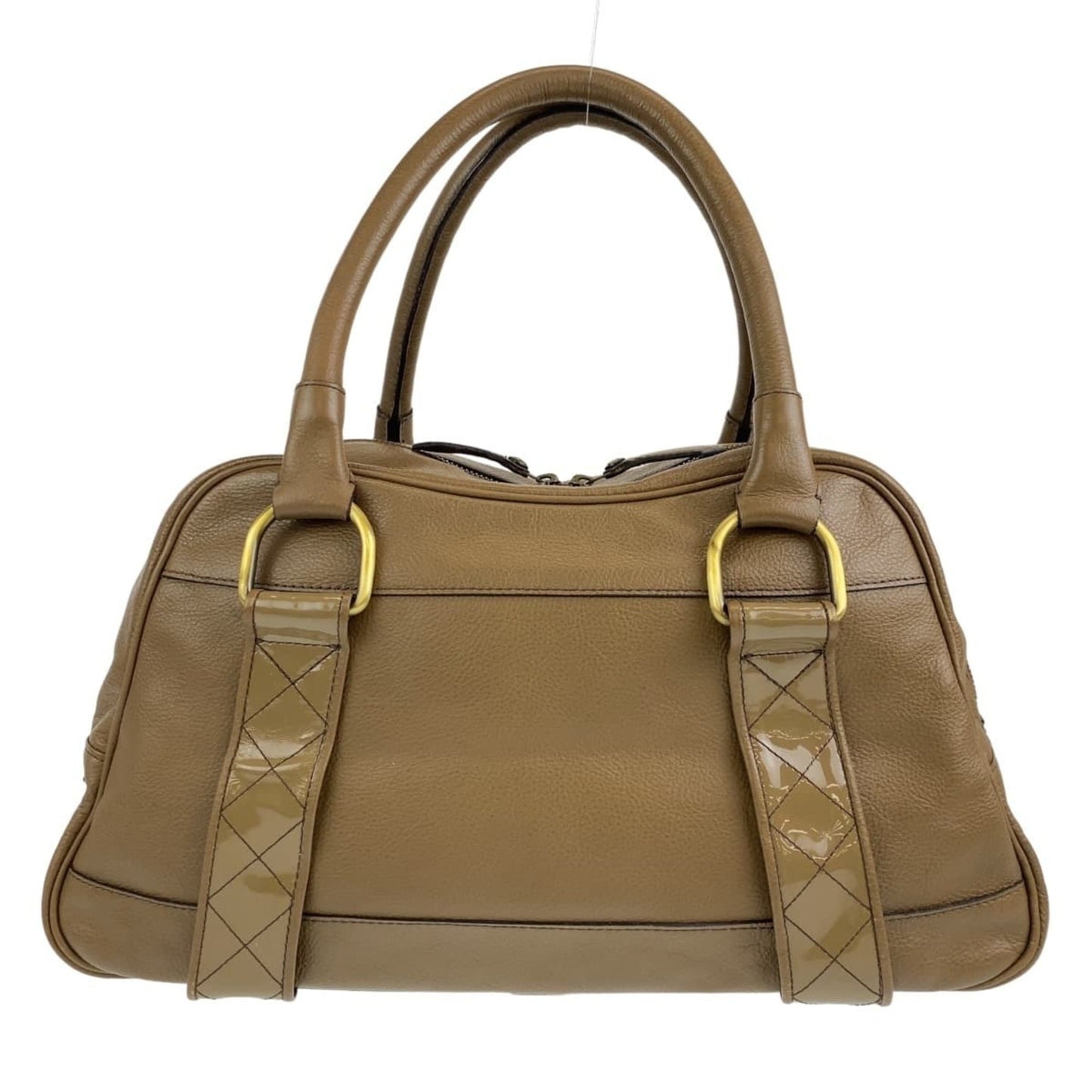 Burberry Khaki Brown Leather Handbag Shoulder Bag ( )