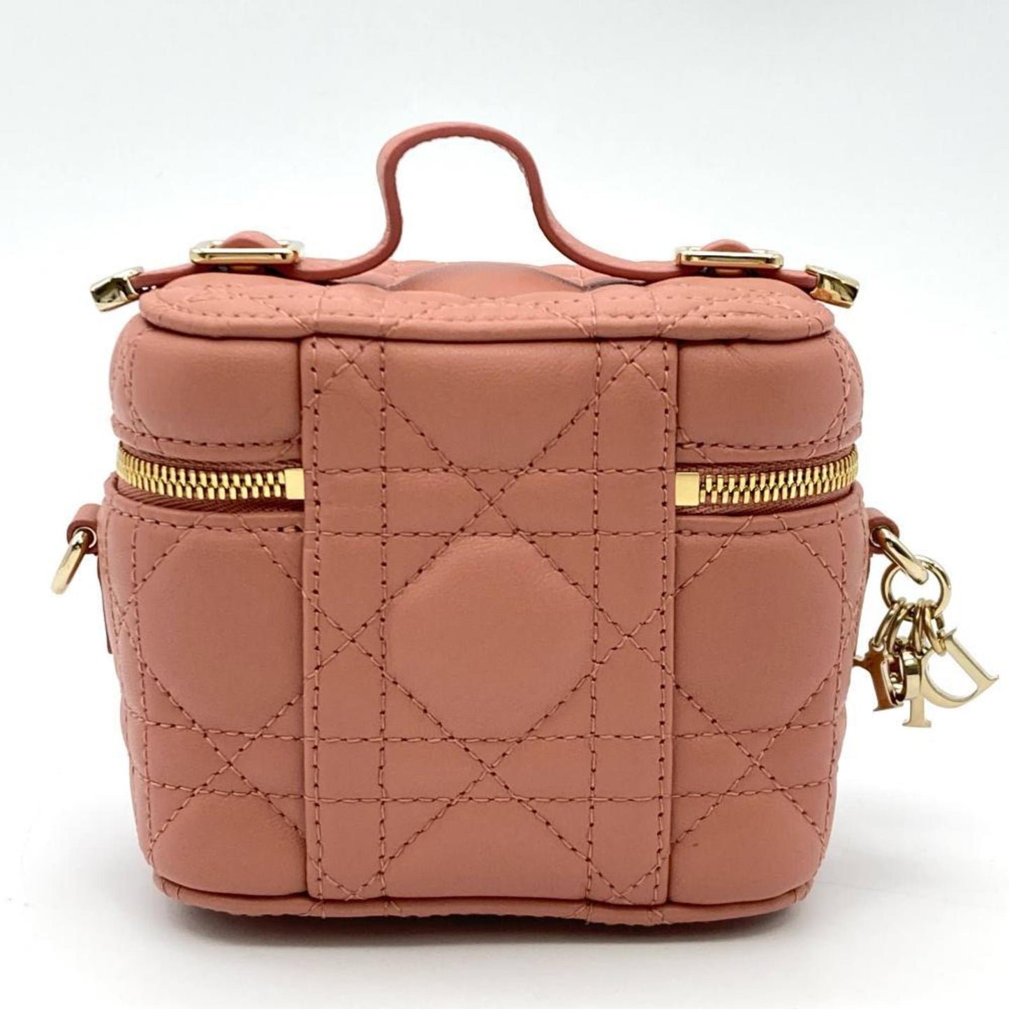 Christian Dior Pink Leather Shoulder Bag Vanity Bag ()