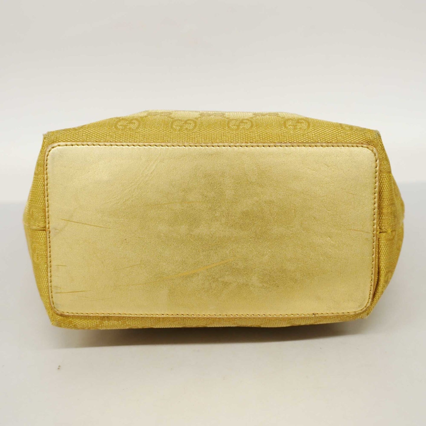 GUCCI Auth  002 1099 Women's GG Canvas Tote Bag Gold