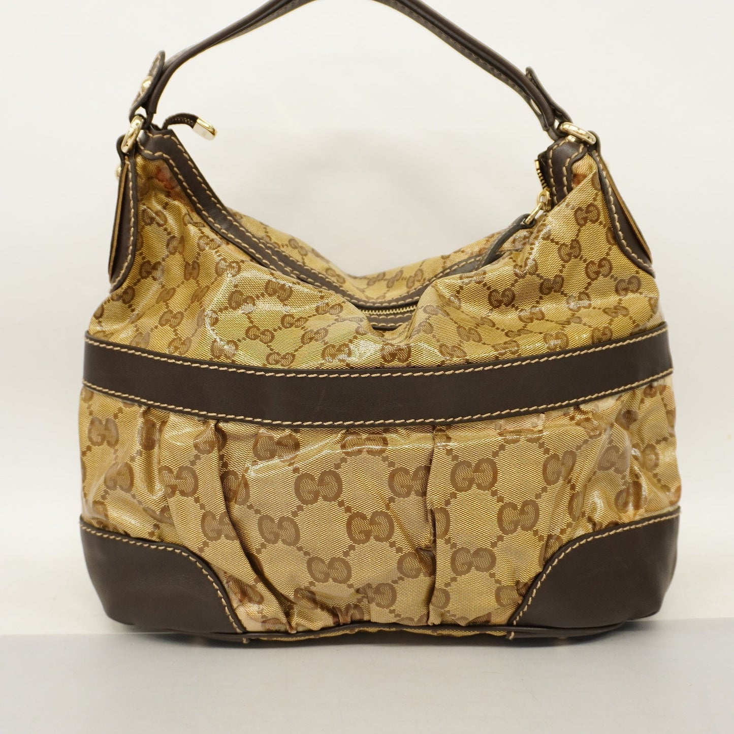 GUCCI Auth  GG Crystal Shoulder Bag 223965 Women's Coated Canvas,Leather