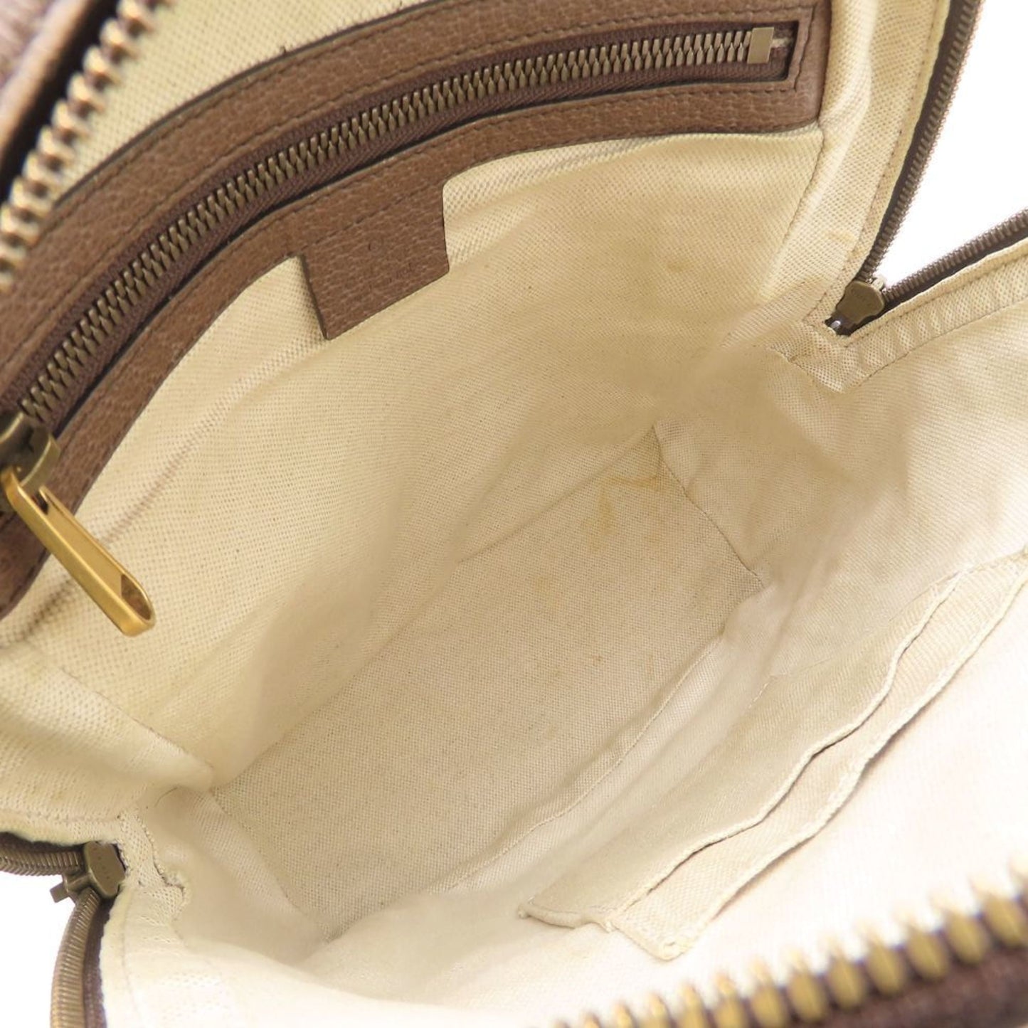 Gucci Beige Brown Gg Supreme Canvas Leather Backpack ( )