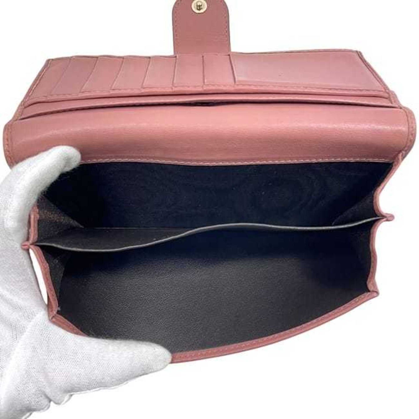 Gucci Pink Leather Long Wallet (Bi-Fold) ( )
