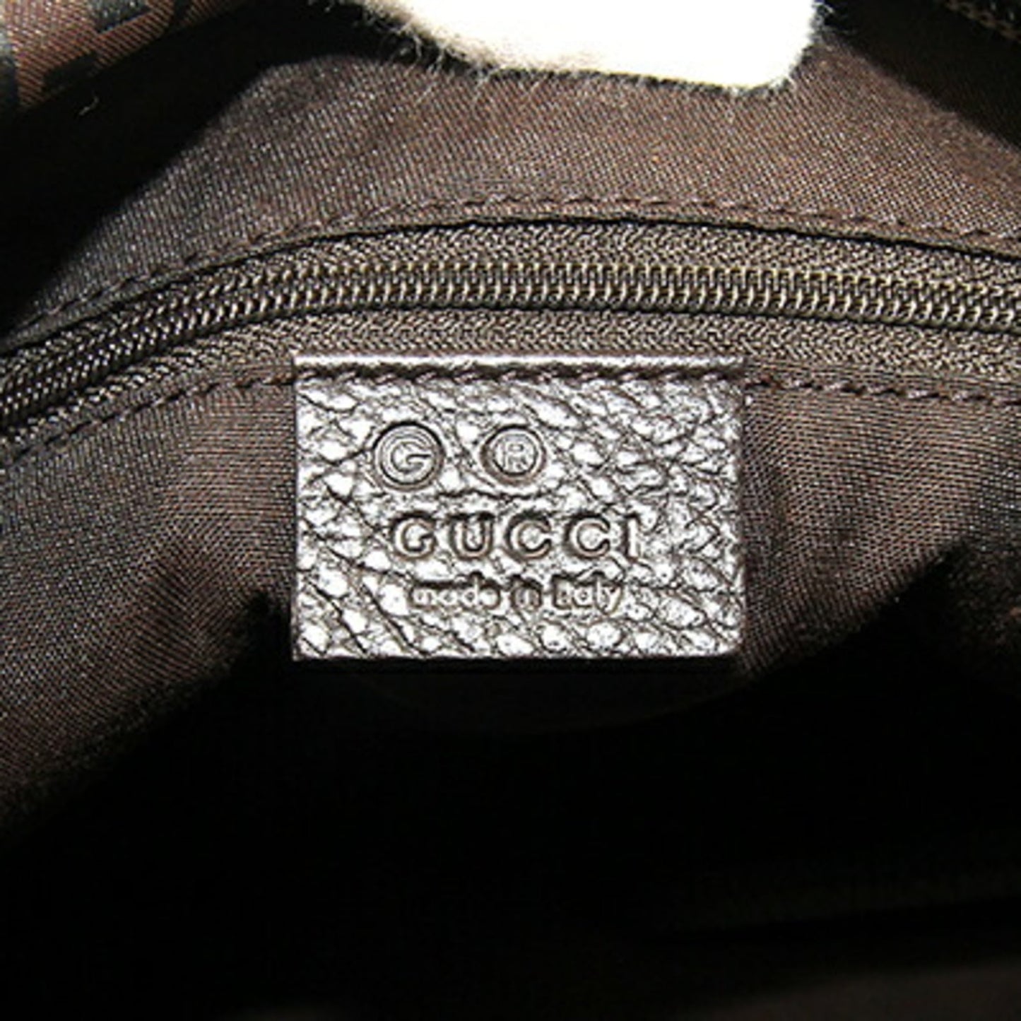 Gucci Dark Brown Nylon Leather Shoulder Bag ( )