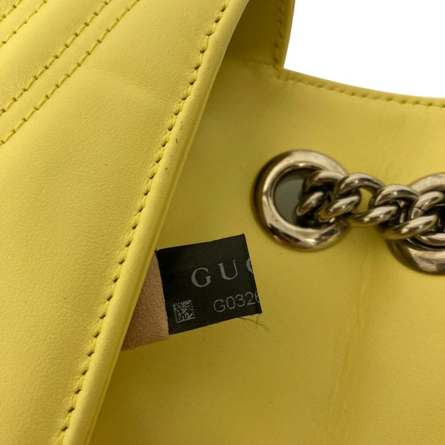 Gucci Yellow Quilting Leather Shoulder Bag ( )
