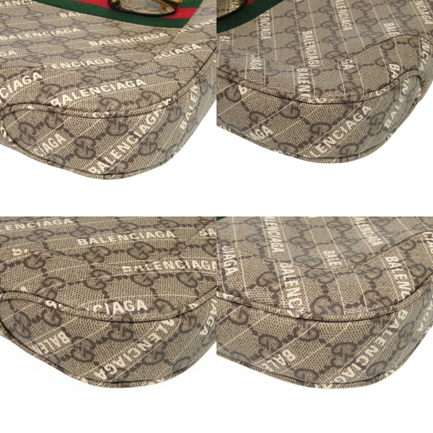 Gucci Beige Gray Polyester Cotton Handbag ( )