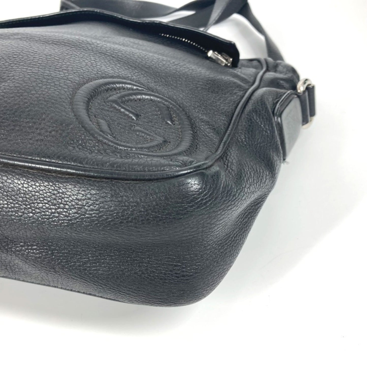 Gucci Black Leather Pochette Shoulder Bag ( )