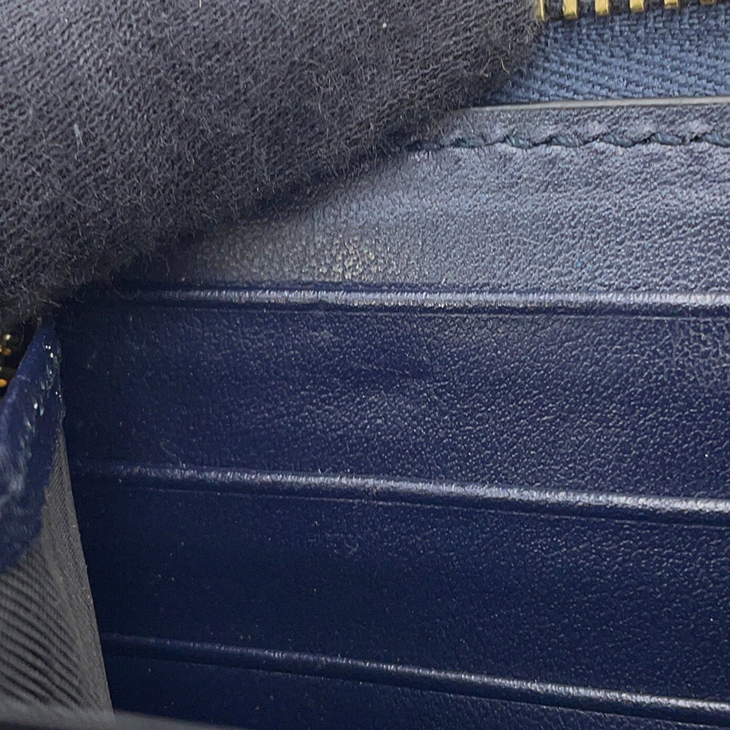 Gucci Beige Navy Canvas Leather Long Wallet (Bi-Fold) ( )