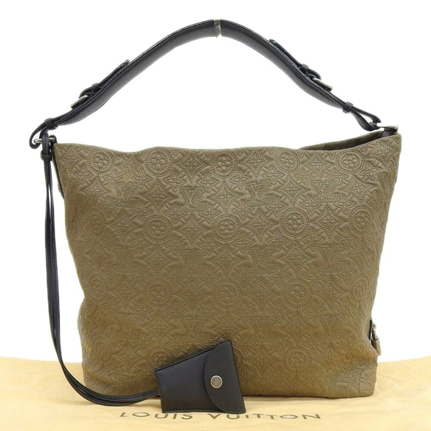 Louis Vuitton Antia Monogram Hobo PM One Shoulder Bag Greige