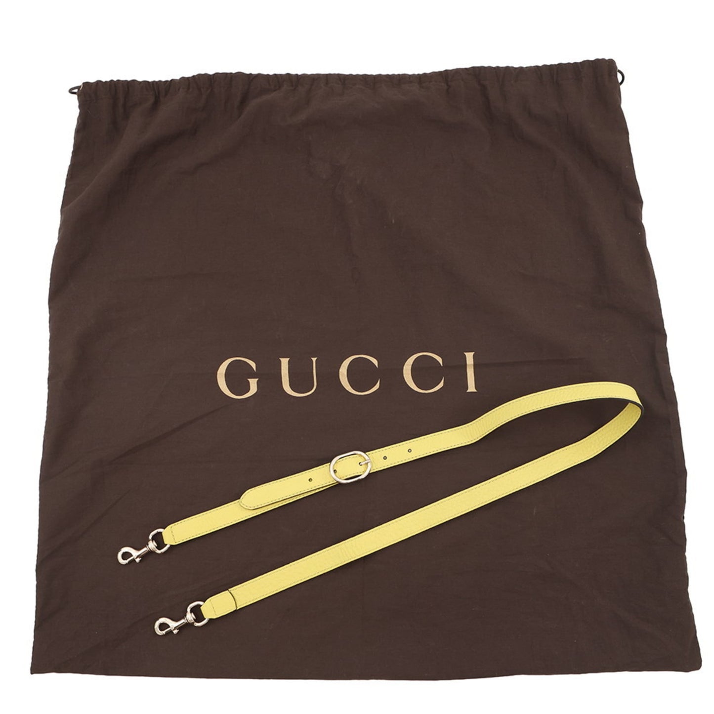 Gucci Beige Champagne Gold Yellow Bamboo Leather Tote Bag ( )