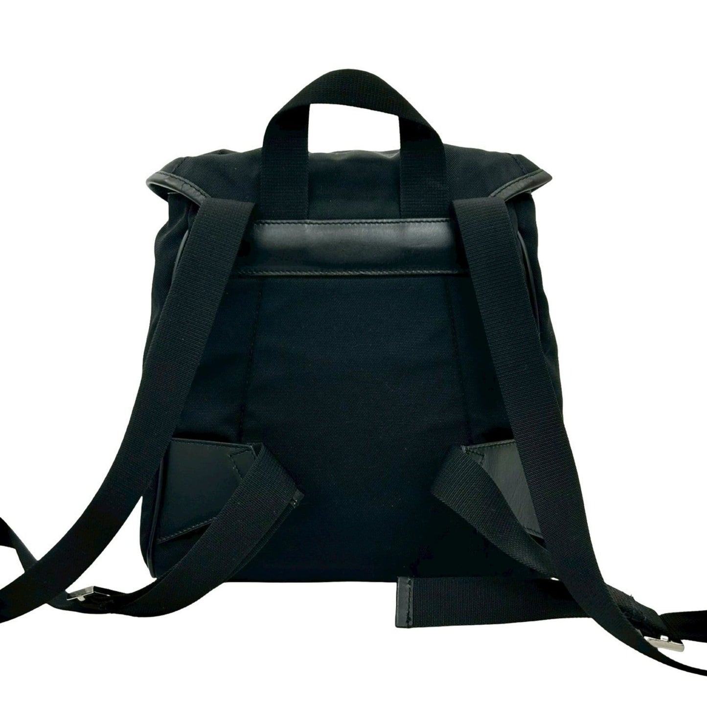 Gucci Black Nylon Leather Backpack ( )