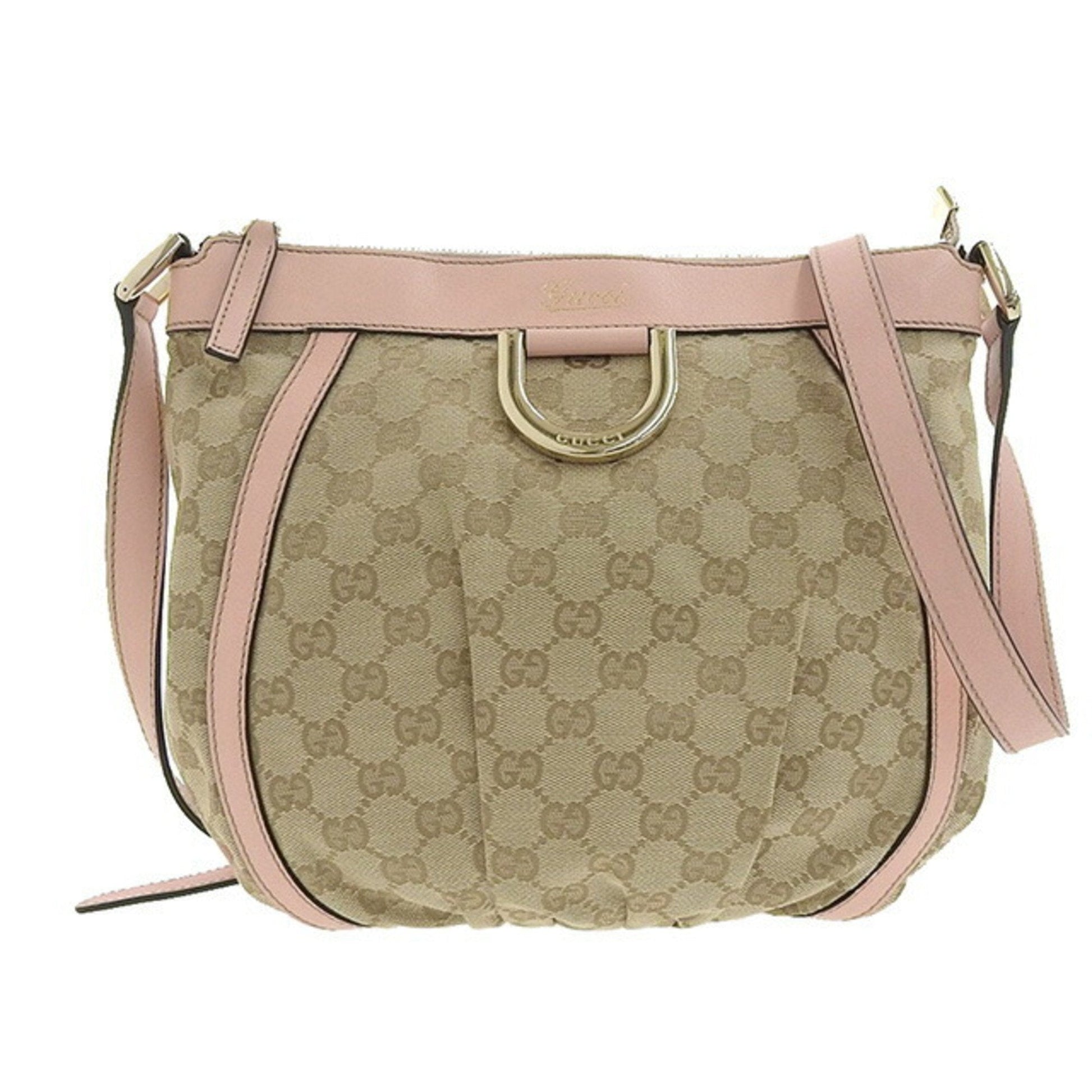 Gucci Lou Pochette Leather Canvas Shoulder Bag