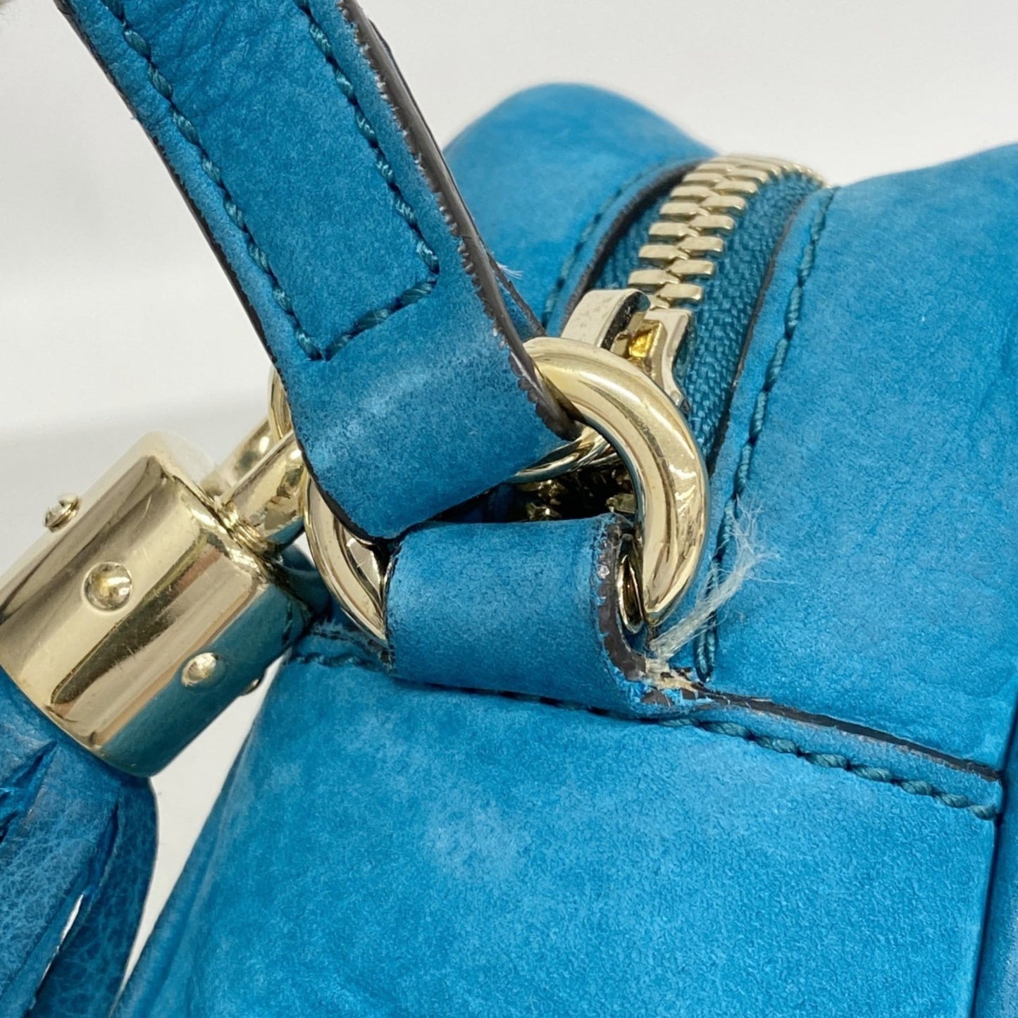 Gucci Blue Leather Shoulder Bag ( )