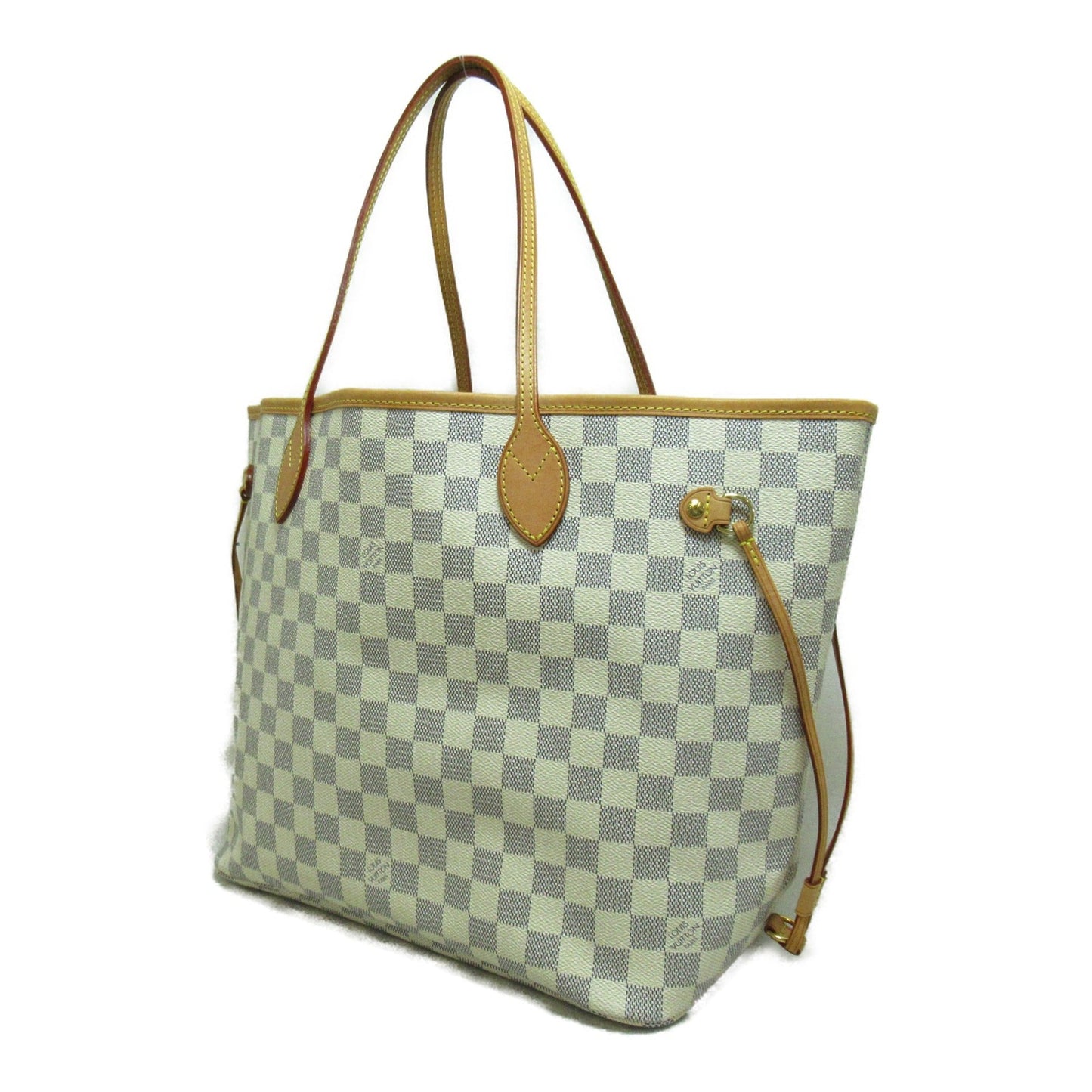LOUIS VUITTON Neverfull MM Ivory Damier Azur PVC coated canvas Tote