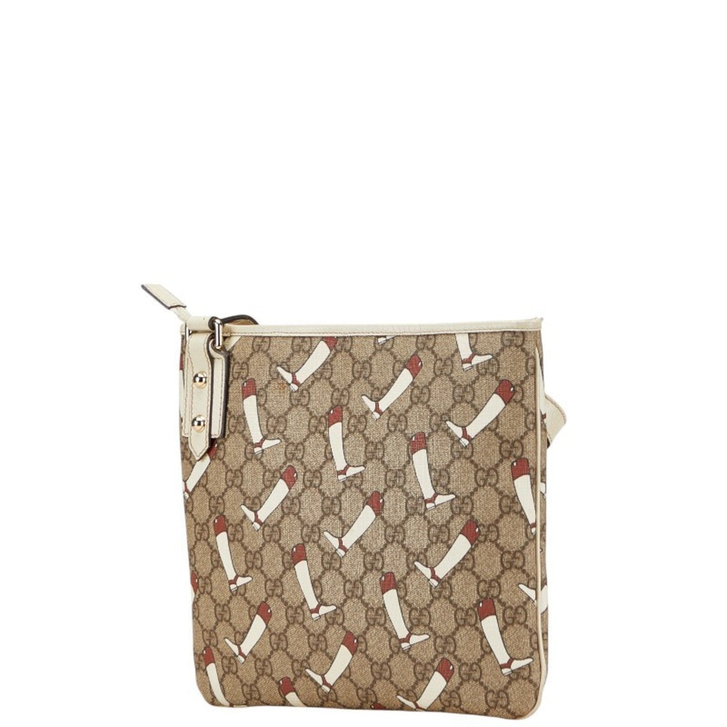 Gucci Beige Multi-Color Pvc Leather Shoulder Bag ( )