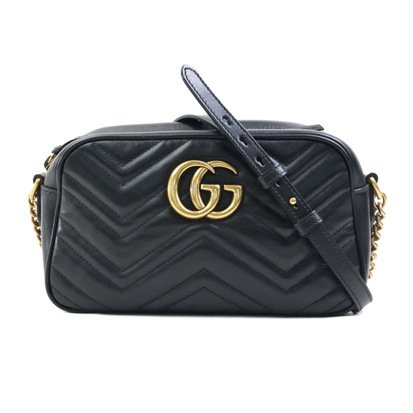 Gucci Black Leather Shoulder Bag ( )