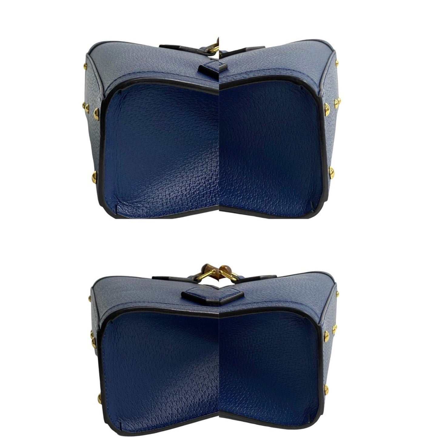 Gucci Navy Leather Handbag Shoulder Bag ( )