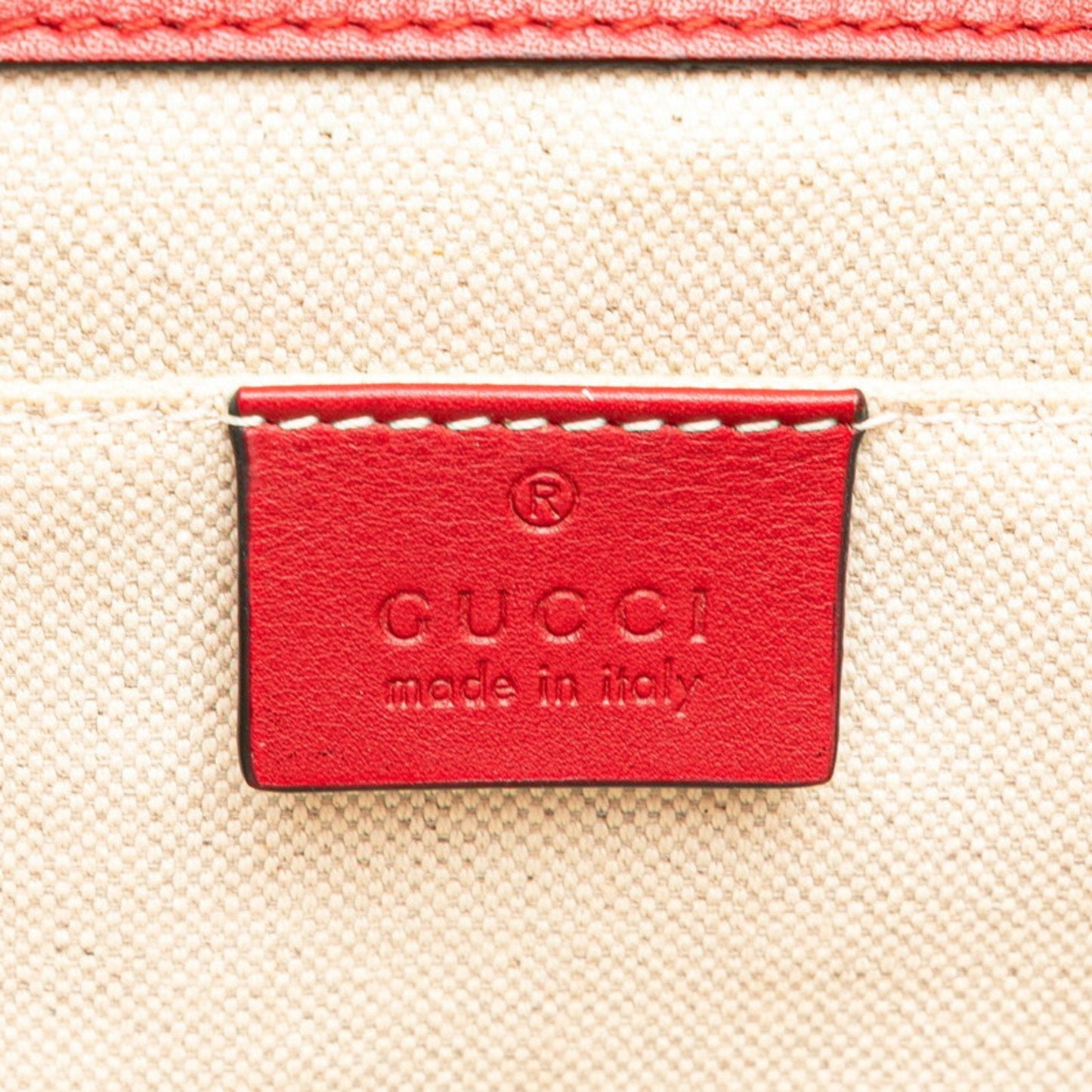 Gucci Red Color Leather Handbag Shoulder Bag ( )