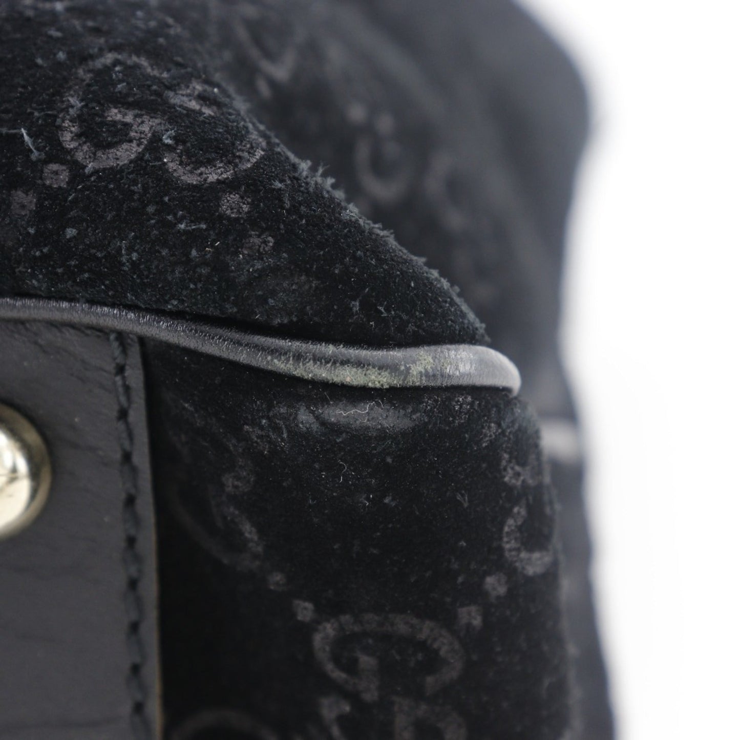 Gucci Black Suede Tote Bag ( )