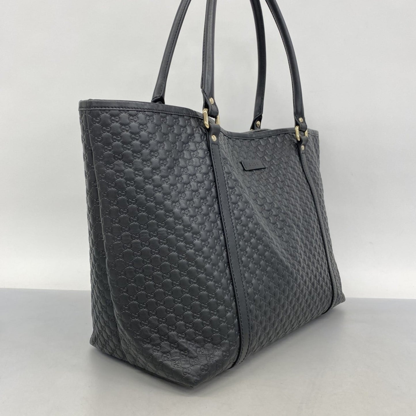 Gucci Black Leather Tote Bag ( )