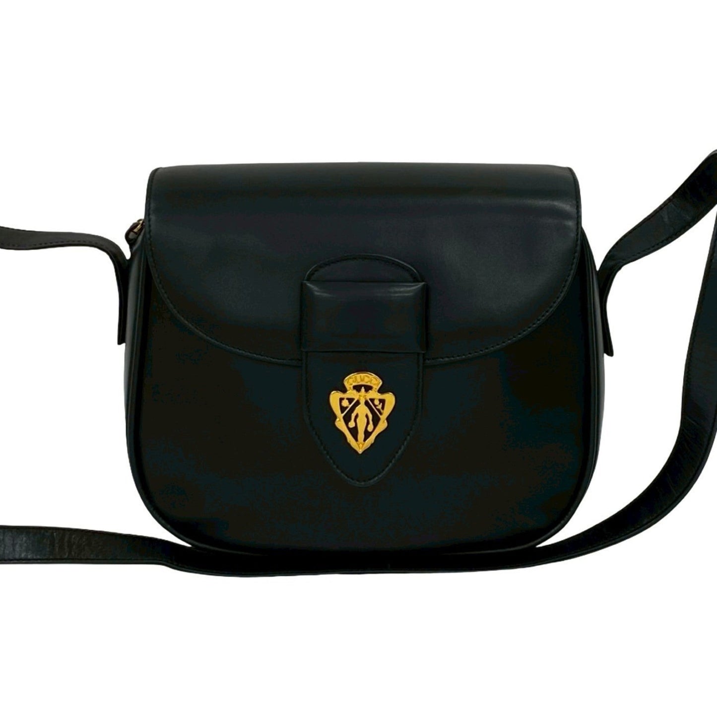 Gucci Black Leather Pochette Shoulder Bag ( )
