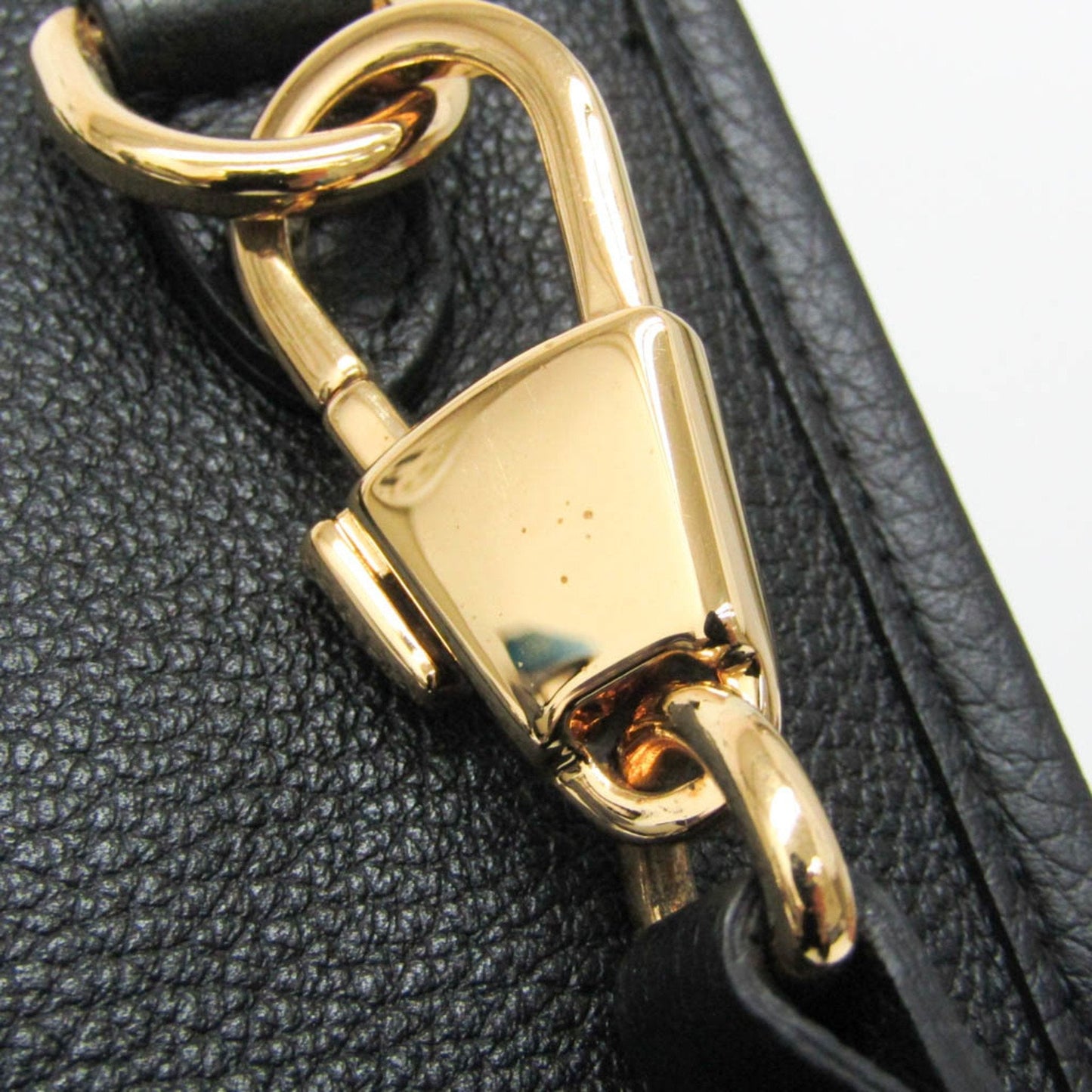 Gucci Black Leather Shoulder Bag Tote Bag ( )
