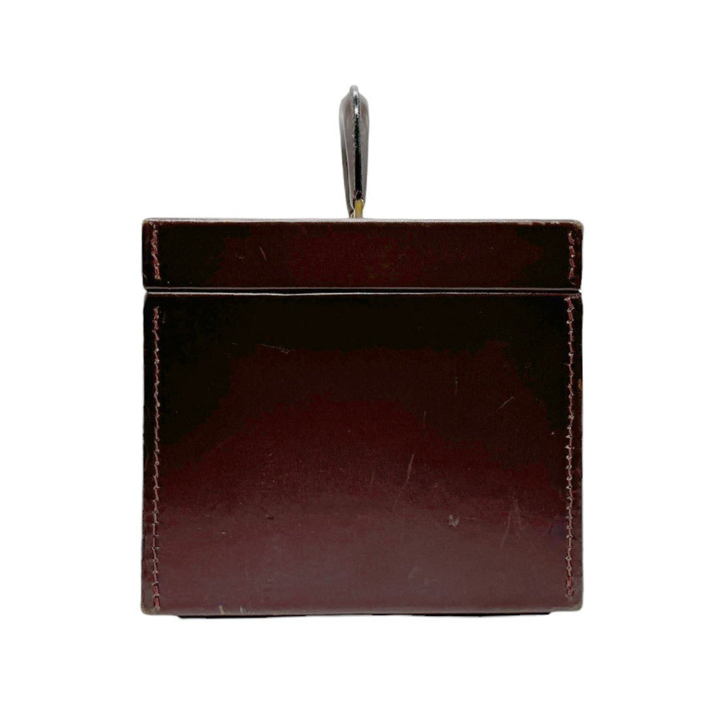 Christian Dior Bordeaux Canvas Leather Handbag ()