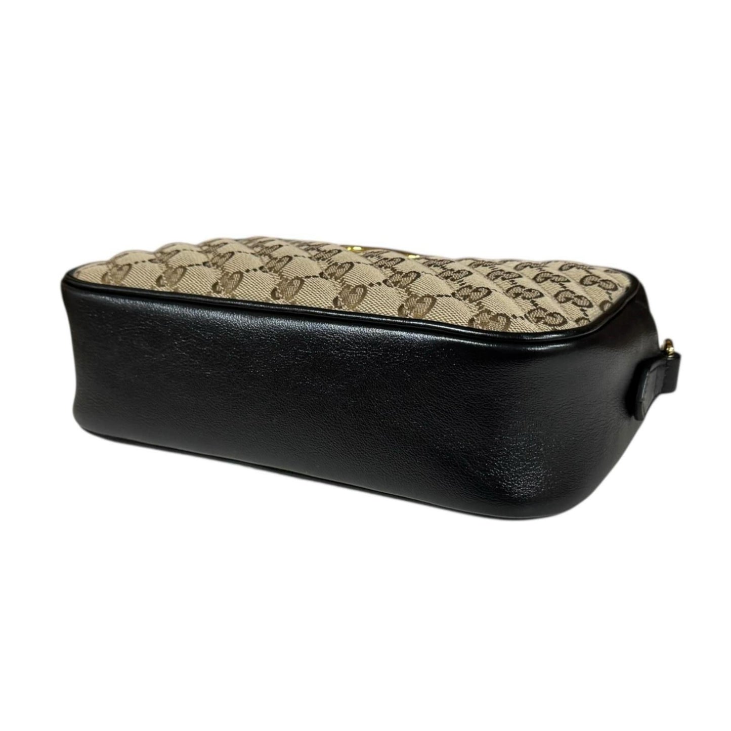 Gucci Black Brown Gg Canvas Shoulder Bag ( )