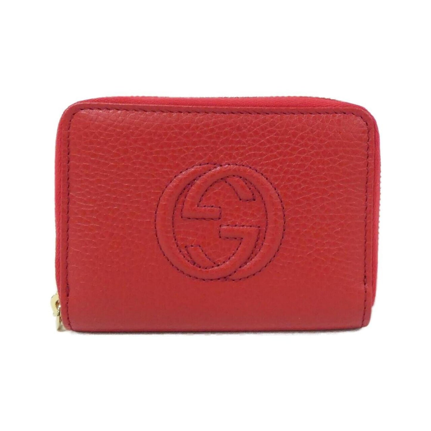 Gucci Red Color Leather Coin Purse/Coin Case ( )