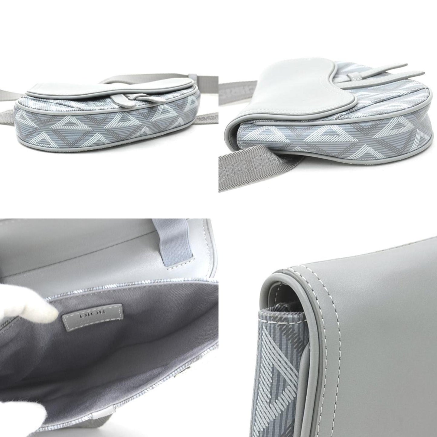 Christian Dior Gray Leather Sling Bag ()