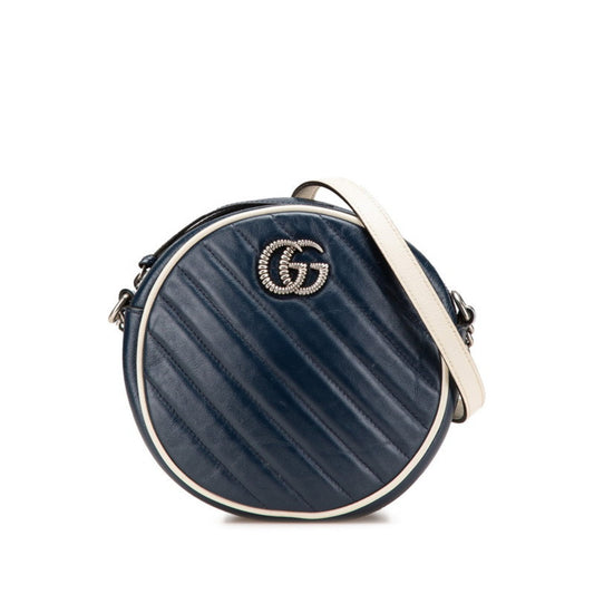 Gucci Navy Leather Shoulder Bag ( )