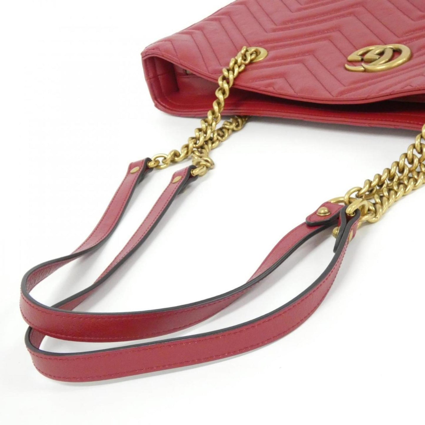 Gucci Red Color Leather Shoulder Bag ( )
