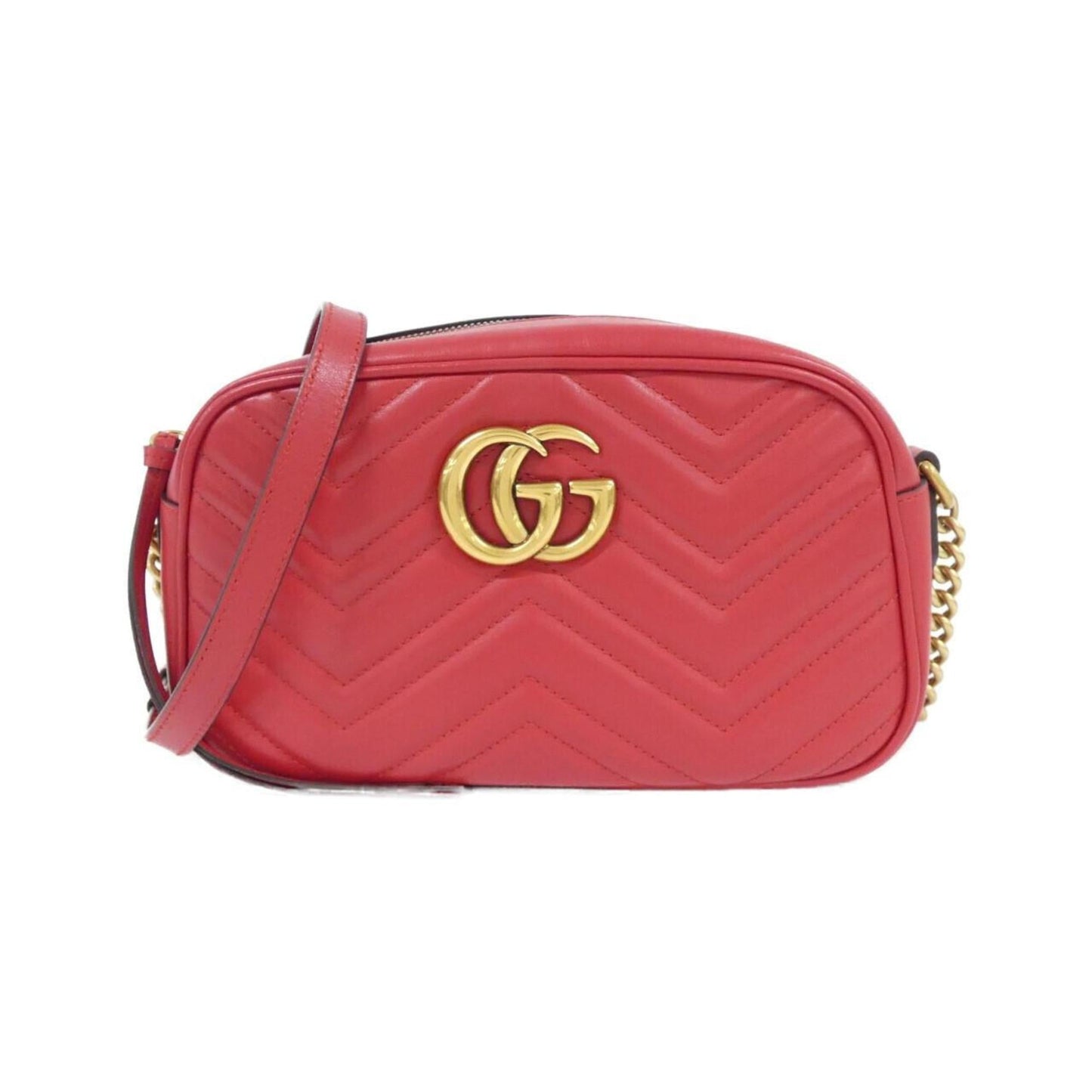 Gucci Red Color Leather Shoulder Bag ( )