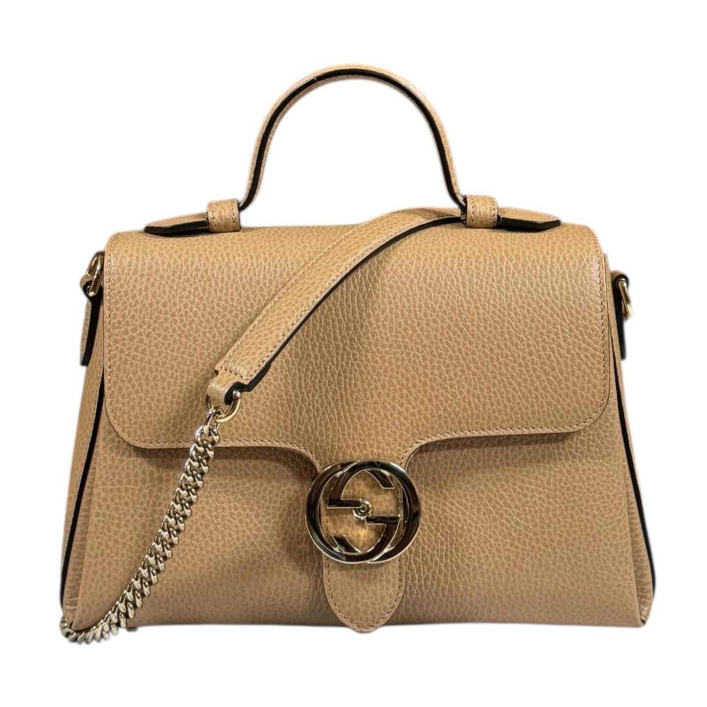 Gucci Beige Leather Shoulder Bag ( )