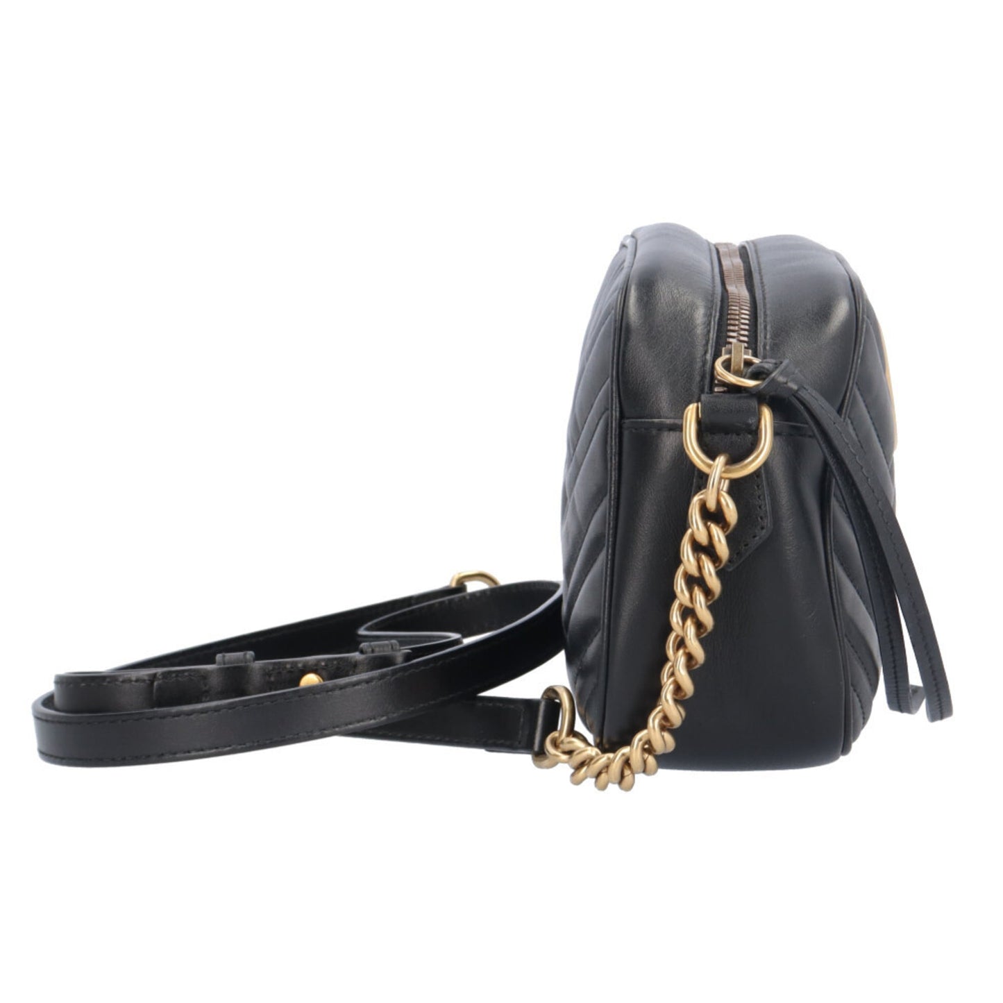 Gucci Gg Marmont Black Leather Shoulder Bag ( )