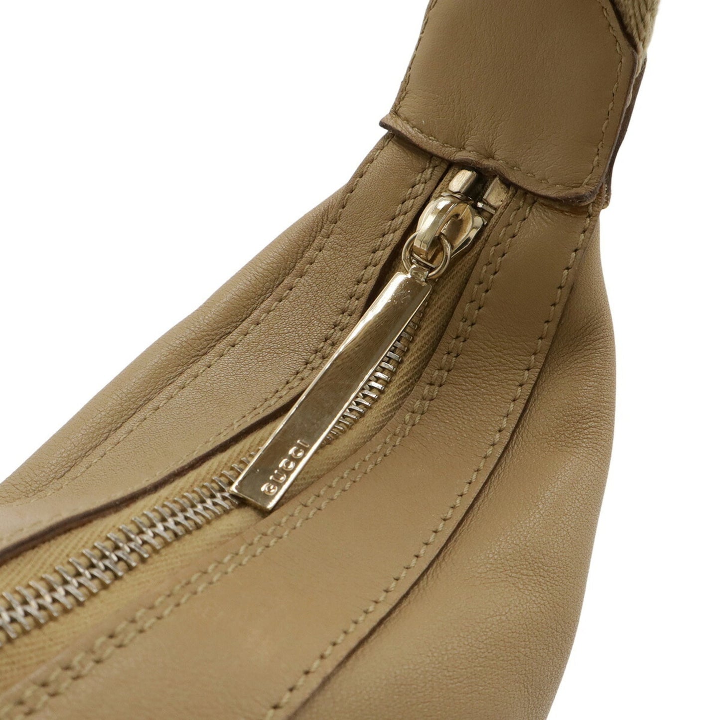 Gucci Beige Off-White Leather Shoulder Bag ( )