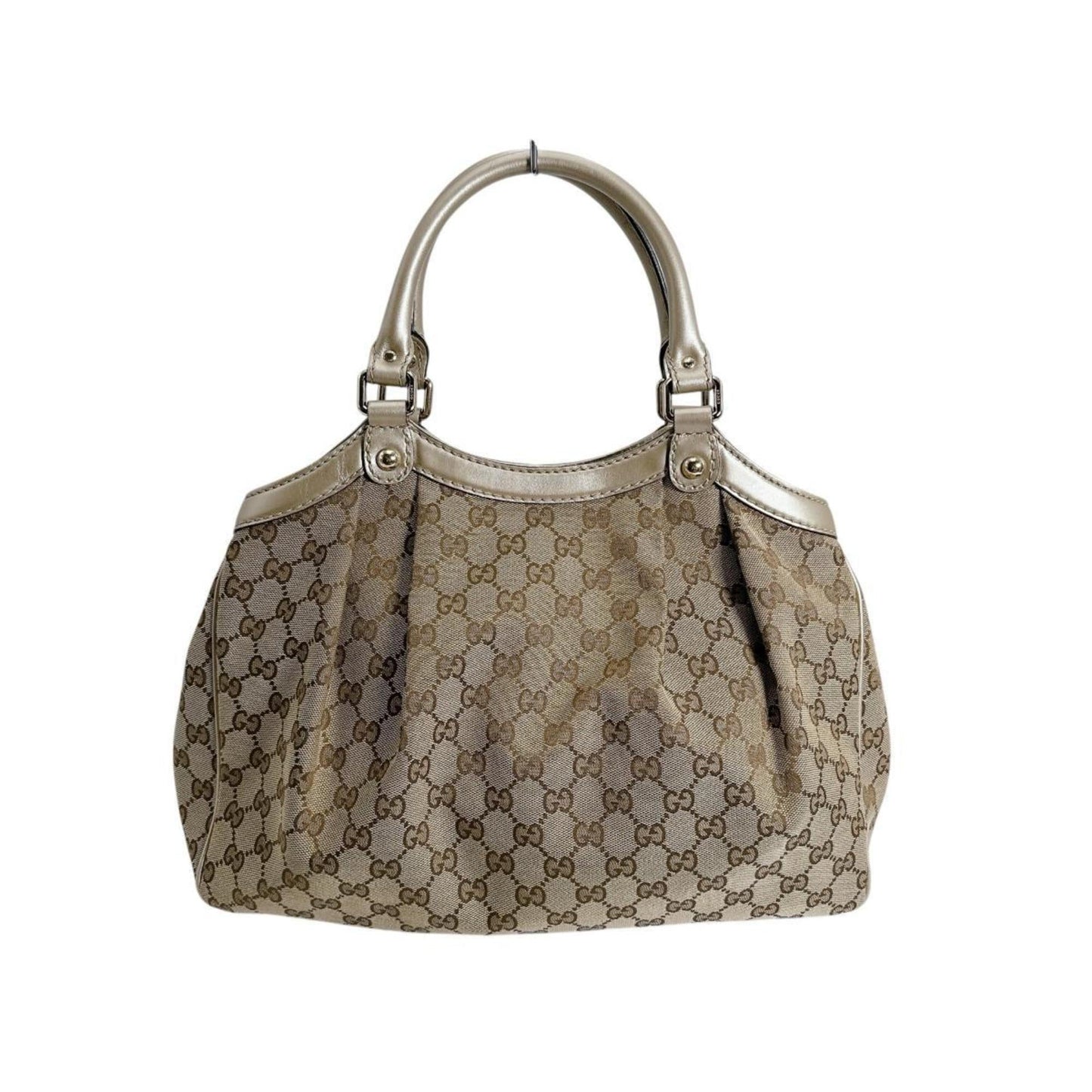 Gucci Gg Canvas Beige Gg Canvas Handbag Tote Bag ( )